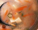なめことおくらのとろぉ～り味噌汁作り方3写真