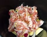 ホットクックでさつまいもと豚ばら肉の煮物作り方4写真