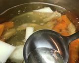 ベビーホタテと根菜の煮物作り方2写真