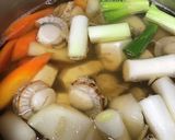 ベビーホタテと根菜の煮物作り方3写真