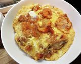 超簡単！唐揚げで作る白だし親子丼！！作り方8写真