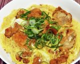 超簡単！唐揚げで作る白だし親子丼！！作り方9写真