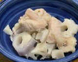 ほっこり優しい蓮根と鶏肉の煮物作り方4写真