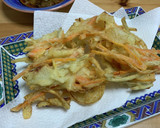 かき揚げ　人参とゴボウと玉ねぎの天ぷら作り方7写真