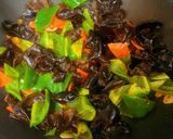 揚げ豆腐のピリ辛ピーマン、きくらげ炒め作り方8写真