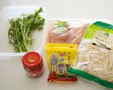 鶏胸肉と水菜のピリ辛炒め（浜納豆入り）作り方1写真