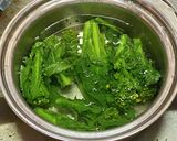 菜の花としば漬けと魚ニソのごま油和え作り方2写真