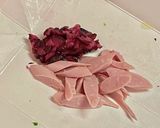 菜の花としば漬けと魚ニソのごま油和え作り方4写真