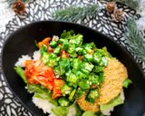 冷凍オクラで超簡単！ネバネバスタミナ丼作り方8写真