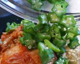 冷凍オクラで超簡単！ネバネバスタミナ丼作り方6写真