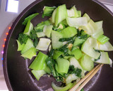青梗菜と卵の中華風炒め作り方5写真