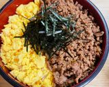 ２色丼(玉子＊合い挽き肉ver.)作り方3写真