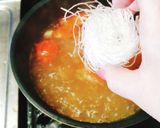 5分卵無しトマトベーコンスープ★ひな祭り作り方5写真