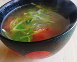 5分卵無しトマトベーコンスープ★ひな祭り作り方7写真