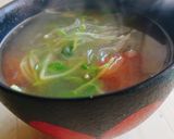 5分卵無しトマトベーコンスープ★ひな祭り作り方8写真