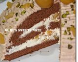 チョコレートとティークリームのケーキ作り方25写真