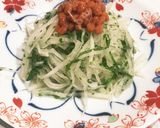 大根と大葉のサラダ♡納豆のせ♪作り方4写真