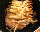 山椒粉で食べる鶏肉ときのこ作り方3写真