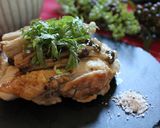 山椒粉で食べる鶏肉ときのこ作り方5写真