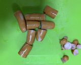 タコ進化前 きりかぶウィンナー作り方1写真