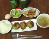 豚こまとアボカドの落とし焼き作り方8写真