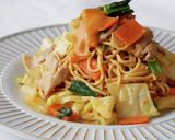 低糖質。豆腐干ロゼ焼きそば作り方7写真