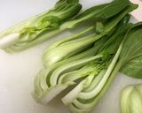チンゲン菜のにんにく黒こしょうあんかけ作り方1写真