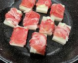 余ったお餅を肉巻きで(YABのレシピ帳)作り方3写真