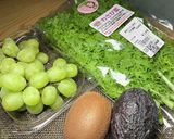 種無しアボガドとと葡萄とキウイとわさび菜作り方1写真
