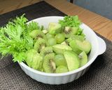 種無しアボガドとと葡萄とキウイとわさび菜作り方3写真