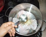 鶏手羽先スープ♪冬かぜに温まる漢方薬膳作り方2写真