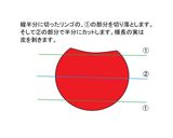 リンゴの皮で蝶々？作り方（飾り切り）作り方1写真