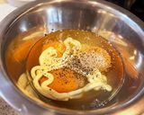 簡単　ひき肉たっぷりオムレツ作り方3写真