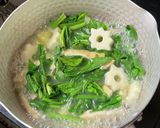 ほうれん草＋じゃが＋ちくわぶ＋油揚味噌汁作り方4写真