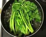 青菜のウインナーとコーン炒め作り方1写真
