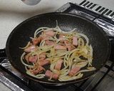 厚切りベーコンカレークリームパスタ作り方2写真