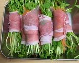 豆苗と人参の豚肉巻き〜♪作り方4写真