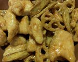 鶏肉と根菜の甘辛がらめ作り方8写真