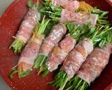 豆苗と人参の豚肉巻き〜♪作り方6写真
