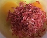 白だしで桜エビの卵焼き作り方1写真