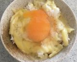 チーズとオリーブオイルの卵かけご飯作り方3写真