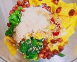 ほうれん草と卵、ピーナッツの黒酢和え作り方9写真