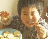 息子と・・・アンパンマンクッキーができるまで作り方5写真