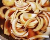 お麩の卵とじ～♡今回は車麩で、牛丼みたく作り方2写真
