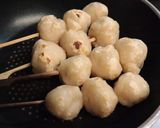 昼おやつ♪美味♪串団子にとろ～り甘酒あん作り方4写真