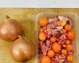 鶏もつときんかんのトマト味噌煮込み作り方1写真