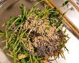 豆苗塩昆布和え作り方3写真