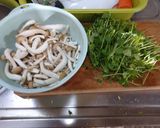 しめじと豆苗のオリーブ油炒め作り方2写真