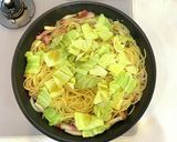 春キャベツとベーコンの和風ペペロンチーノ作り方5写真