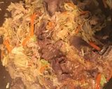 にんじんとキャベツの牛丼作り方5写真